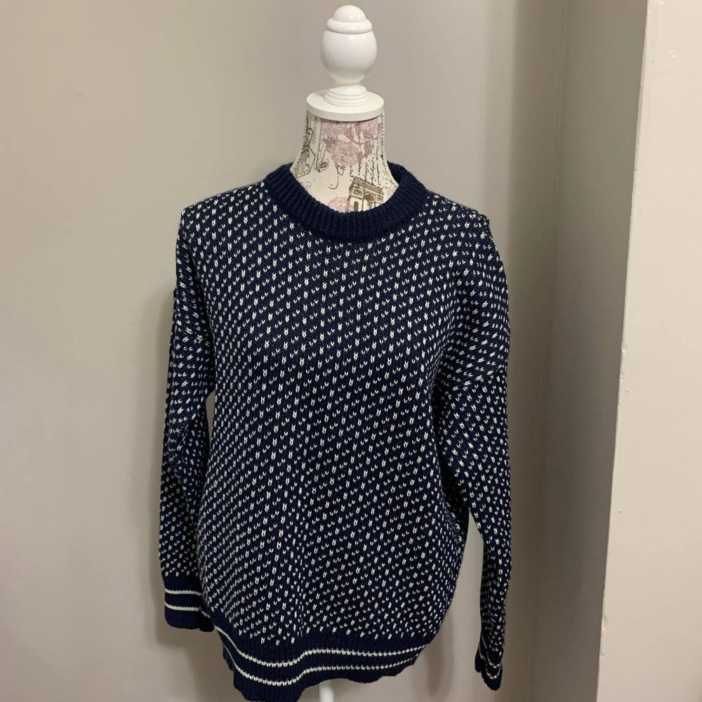 Vintage British Wool Naturally 100% Wool Sweater Size L